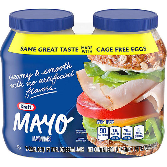 Kraft Real Mayo Creamy and Smooth Mayo (30 oz., 2 pk.)