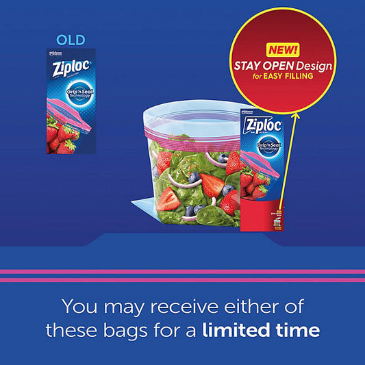 Ziploc Storage Gallon Bags with New Stay Open Design (208 ct.)