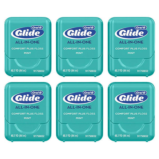 Oral-B Glide All-in-One Dental Floss, Brilliance Blast (44 m, 6 pk.)