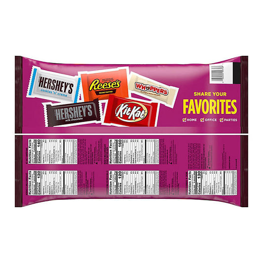 Hershey Assorted Flavored Snack Size, Christmas Candy (155 pcs)