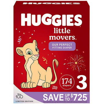 Huggies Little Movers Diapers, 3 - 174 ct. (16-28 lb.)