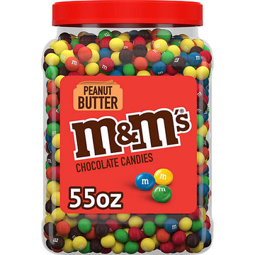 M&M'S Peanut Butter Milk Chocolate Candy Bulk Jar (55 oz)