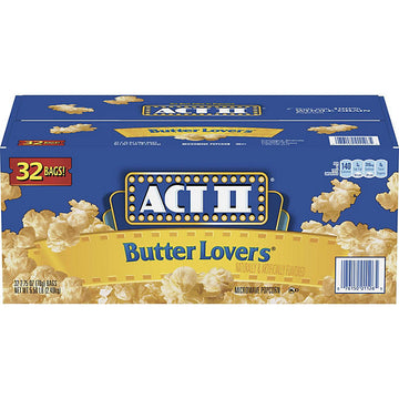 ACT II Butter Lovers Microwave Popcorn (2.75 oz., 32 pk.)