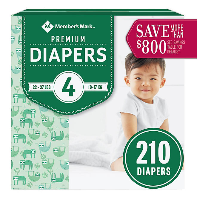 Member's Mark Premium Baby Diapers (22 to 37 lbs.)