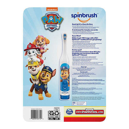 Spinbrush Kid's Electric Battery Toothbrush, PAW Patrol (4 pk.)