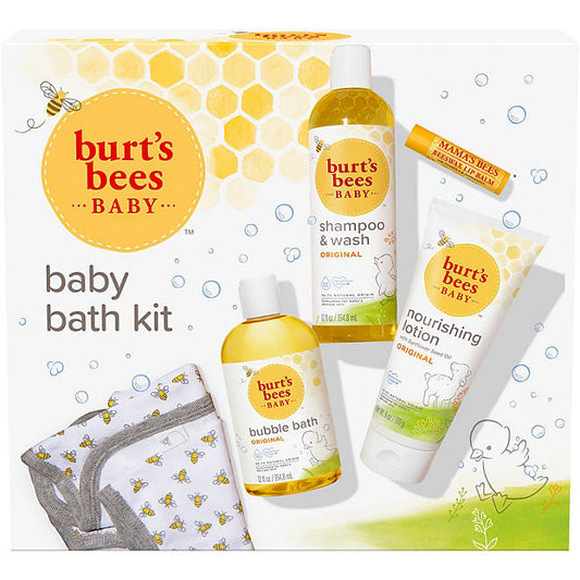 Burt’s Bees Baby Bath Kit Gift Set, 5 Pieces