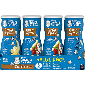 Gerber Graduates Puffs Cereal Snack Variety Pack (1.48 oz., 8 ct.)