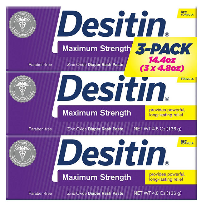 Desitin Maximum Strength Diaper Rash Paste (4.8 oz., 3 pk.)