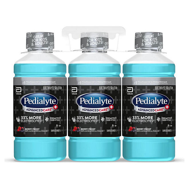 Pedialyte AdvancedCare Plus Electrolyte Solution Berry Frost (3 pk., 33.8 fl. oz.)