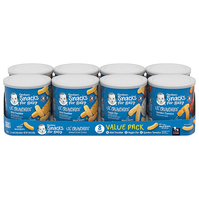 Gerber Lil' Crunchies Baked Corn Snack Variety Pack (1.48 oz., 8 ct.)