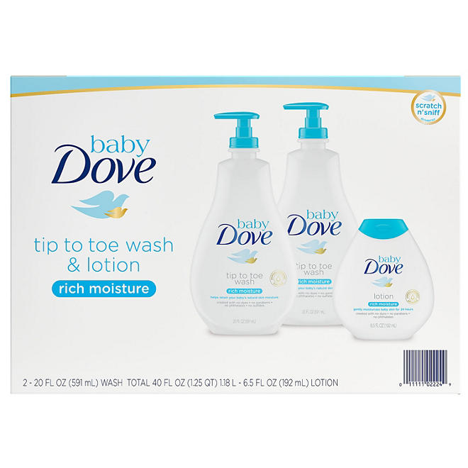 Baby Dove Wash and Lotion (2 - 20 fl. oz. & 1 - 6.5 fl. oz.)