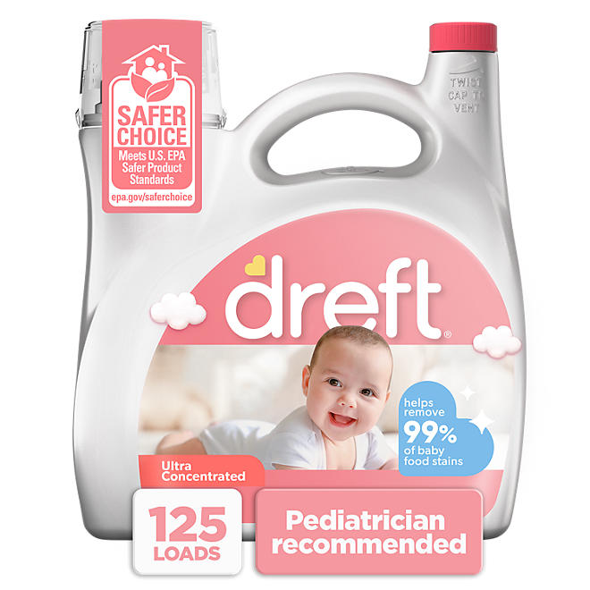 Dreft Ultra Concentrated Liquid Baby Laundry Detergent (125 Loads, 170 fl. oz.)