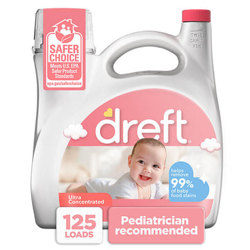 Dreft Ultra Concentrated Liquid Baby Laundry Detergent (125 Loads, 170 fl. oz.)